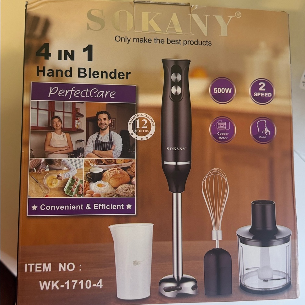 Black 4-in-1 Hand Blender